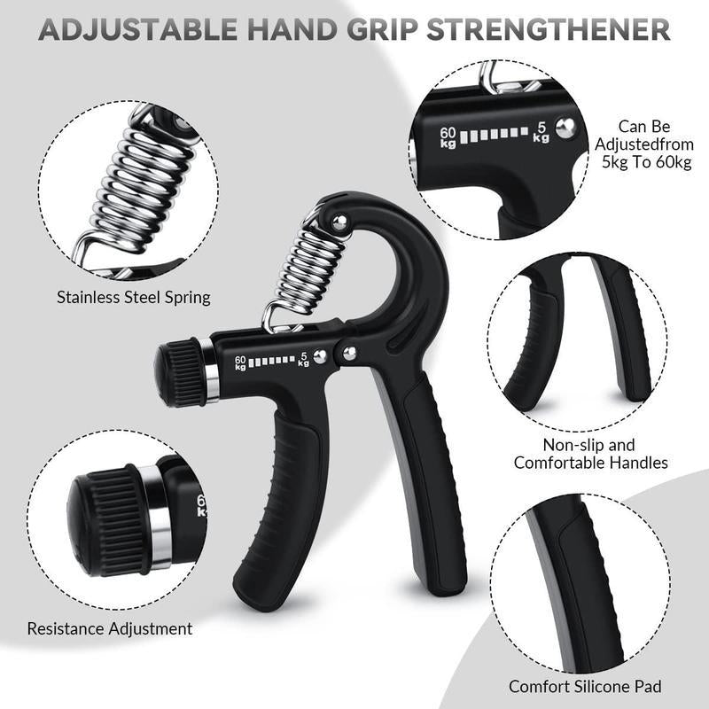 Fitness Equipment Hand Grip Strengthener, 11 Lbs-132 Lbs Adjustable Hand Grip Exerciser, Fitness Equipment Hand Grip Strengthener, Hand Grip Trainer, Boyfriend Gift